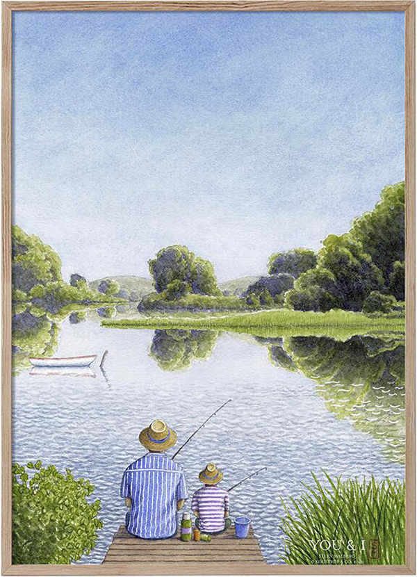 #angling #angler #fatherandson #lake #reflections #peaceinmind #nature #naturelovers #natureart #natureartist #travel #outdoors #summer, #tree #trees #baume #bäume #treelover #treeart #treeartist #waterpainting #artprint #painting #instaart #instaartist #illustration #aquarelle #watercolour