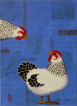 Høne, høns, chicken, hen, maleri, painting, acrylic
