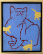 Cat, kat, akryl, moderne maleri, contemporary art, mis, pussy,